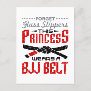 Vergeet Glass Slippers Princess Wears BJJ Belt Briefkaart