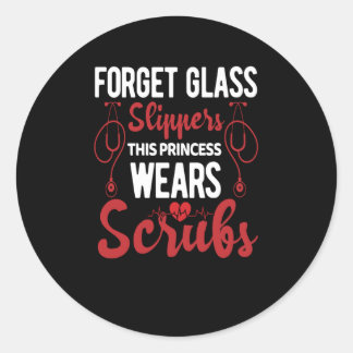 Vergeet glazen slippers deze prinses draagt krabbe ronde sticker