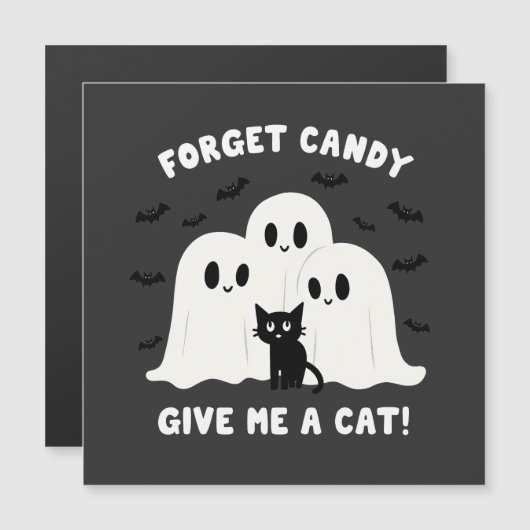 Vergeet het Snoep Geef me een kat Spooky Halloween (Voorkant / Achterkant)