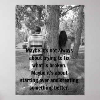 Vergeet het verleden en het bewegen op Citaat Poster