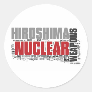 Vergeet Hiroshima niet Ronde Sticker