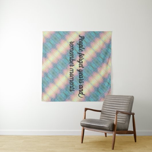 Vergeet jaren dat je momenten in de regenboog verg wandkleed (In Situ (horizontaal))