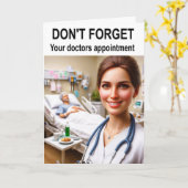 Vergeet je doktersafspraak niet. kaart (Gele Bloem)