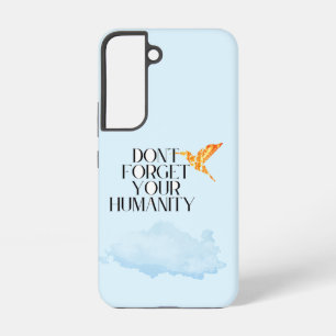 Vergeet je menselijkheid niet - Elegant goud neuri Samsung Galaxy Hoesje