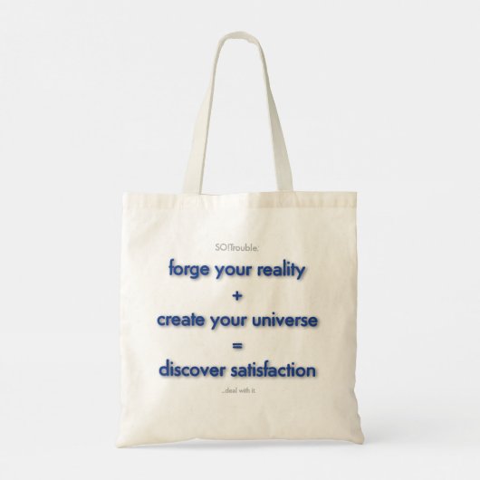 Vergeet je realiteit... tote bag (Achterkant)