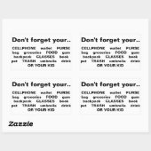 Vergeet je... telefoon/portemonnee..kind stickers  (Vel)