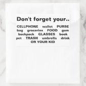 Vergeet je... telefoon/portemonnee..kind stickers  (Tas)