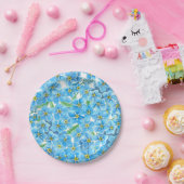 Vergeet me geen waterverf papieren bordje (Feest)