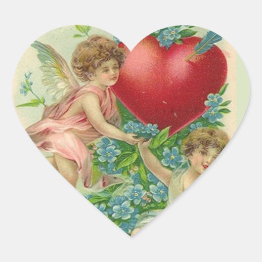 Vergeet me knot Valentijn Hart Sticker (Voorkant)