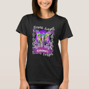 Vergeet me niet Alzheimer's Awareness Elephant Pur T-shirt