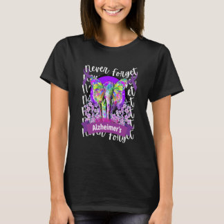 Vergeet me niet Alzheimer's Awareness Elephant Pur T-shirt