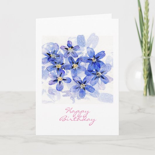 Vergeet-me-niet-Birthday-kaart Kaart (Voorkant)