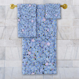 Vergeet me-niet Blauwe Fotografie Towel Bad Handdoek