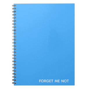 Vergeet-me-niet blauwe kleurennaam notitieboek