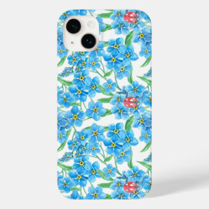 Vergeet me niet bloemen en ladybugs samsung galaxy Case-Mate iPhone 14 plus hoesje