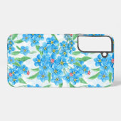 Vergeet me niet bloemen en ladybugs samsung galaxy hoesje (Achterkant horizontaal)