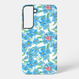 Vergeet me niet bloemen en ladybugs samsung galaxy hoesje