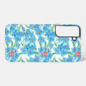 Vergeet me niet bloemen en ladybugs samsung galaxy hoesje (Achterkant horizontaal)