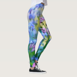 Vergeet-me-niet bloemen leggings