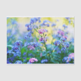 Vergeet-me-niet bloemen tissuepapier