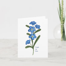 Vergeet me niet Bloemengroeten Kaart