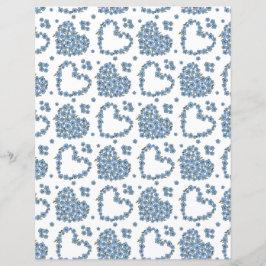 Vergeet me niet bloemenveld met harten