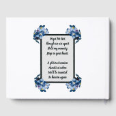 Vergeet me niet bloemontwerp met foto gastenboek (Achterkant)