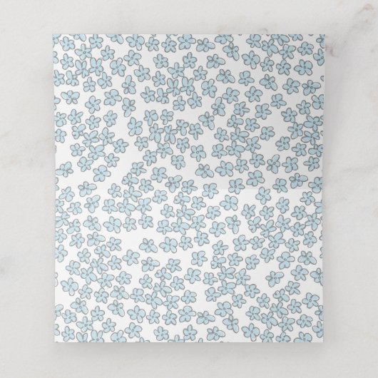 Vergeet-me-niet boeket lente bruiloft (Binnenkant ongevouwen)