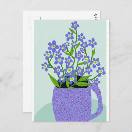 Vergeet me niet Briefkaart (Voorkant / Achterkant)