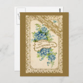 vergeet-me-niet briefkaart (Voorkant / Achterkant)