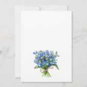 Vergeet-me-niet bruiloft uitnodiging op wit (Achterkant)