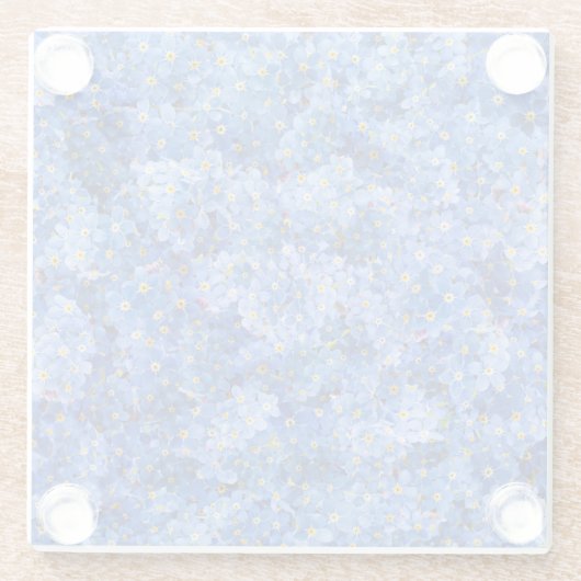 Vergeet me niet dat er geen bloem is glazen onderzetter (Achterkant)