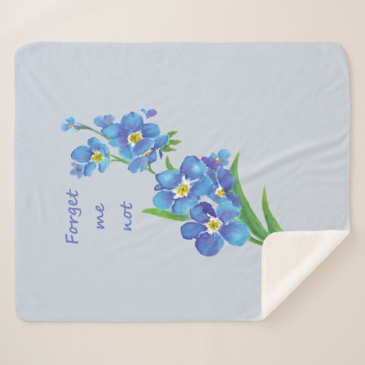 Vergeet me niet dat Garden Flower Inspirerend Quot Sherpa Deken (Voorkant (horizontaal))