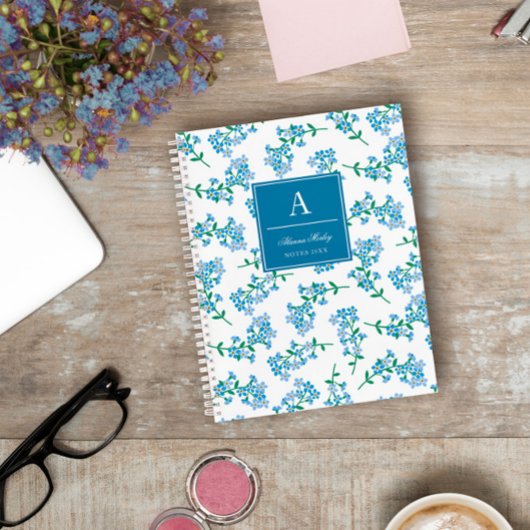 Vergeet me niet dat het Patroon Monogrammed is Notitieboek