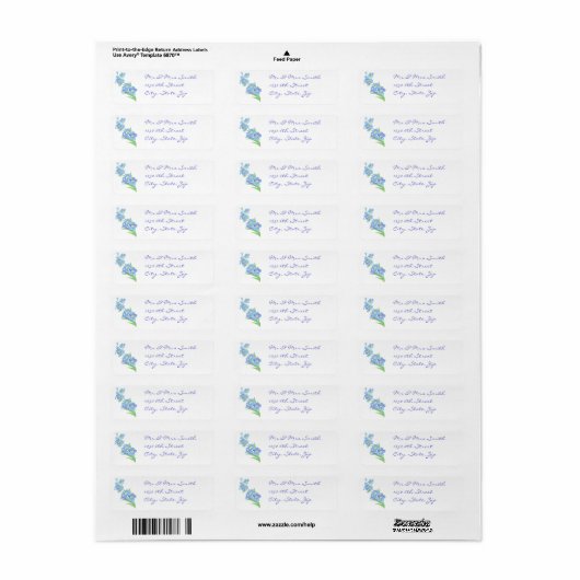 Vergeet me niet dat ik geen aangepaste Waterverf t Etiket (Full Sheet)