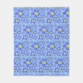 Vergeet me niet dat ik geen bloemontwerp op Fleece Deken