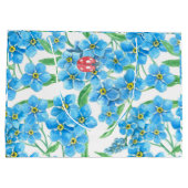 Vergeet me niet dat ik geen naadloos bloempatroon  groot cadeauzakje (Achterkant)