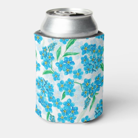 Vergeet me niet dat ik geen waterverf bloemen heb blikjeskoeler (Blikje Achterkant)