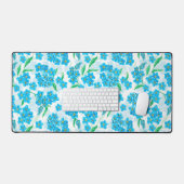 Vergeet me niet dat ik geen waterverf bloemen heb bureaumat (Keyboard & Muis)