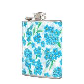 Vergeet me niet dat ik geen waterverf bloemen heb heupfles (Links)