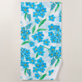 Vergeet me niet dat ik geen waterverf bloemen heb strandlaken (Voorkant)