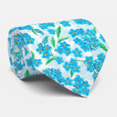 Vergeet me niet dat ik geen waterverf bloemen heb stropdas (Opgerold)