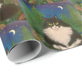 Vergeet me niet dat Tuxedo kat Cadeaupapier (Rol Hoek)