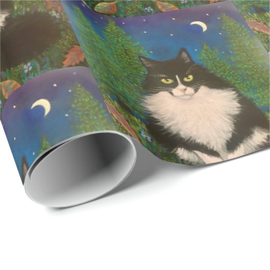 Vergeet me niet dat Tuxedo kat Cadeaupapier (Rol Hoek)