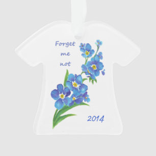 "Vergeet me niet" De bloemen citeren Aangepast ged Ornament