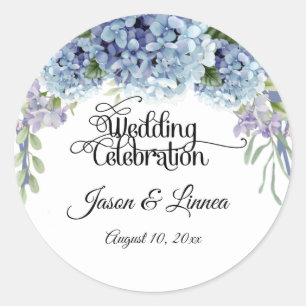 Vergeet-me-niet de Waterverf van de Bloemen Elegan Ronde Sticker