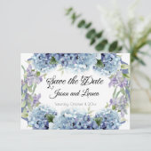 Vergeet-me-niet de Waterverf van de Bloemen Elegan Save The Date (Staand voorkant)