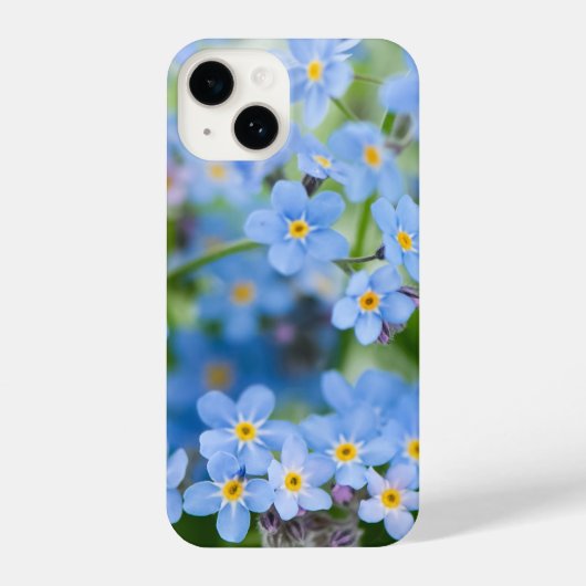 Vergeet me niet Garden Flowers Floral iPhone Hoesje (Achterkant)