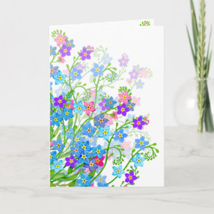 Vergeet me niet, geen tuinbloemen Kaart