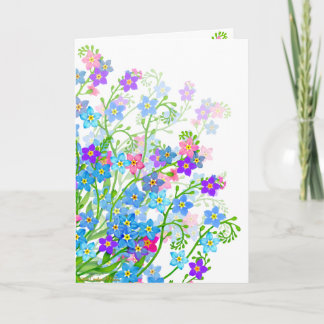 Vergeet me niet, geen tuinbloemen Kaart